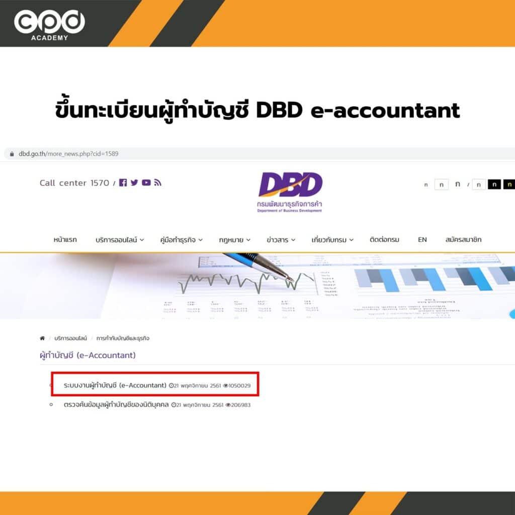 ขึ้นทะเบียนผู้ทำบัญชี e-accountant DBD