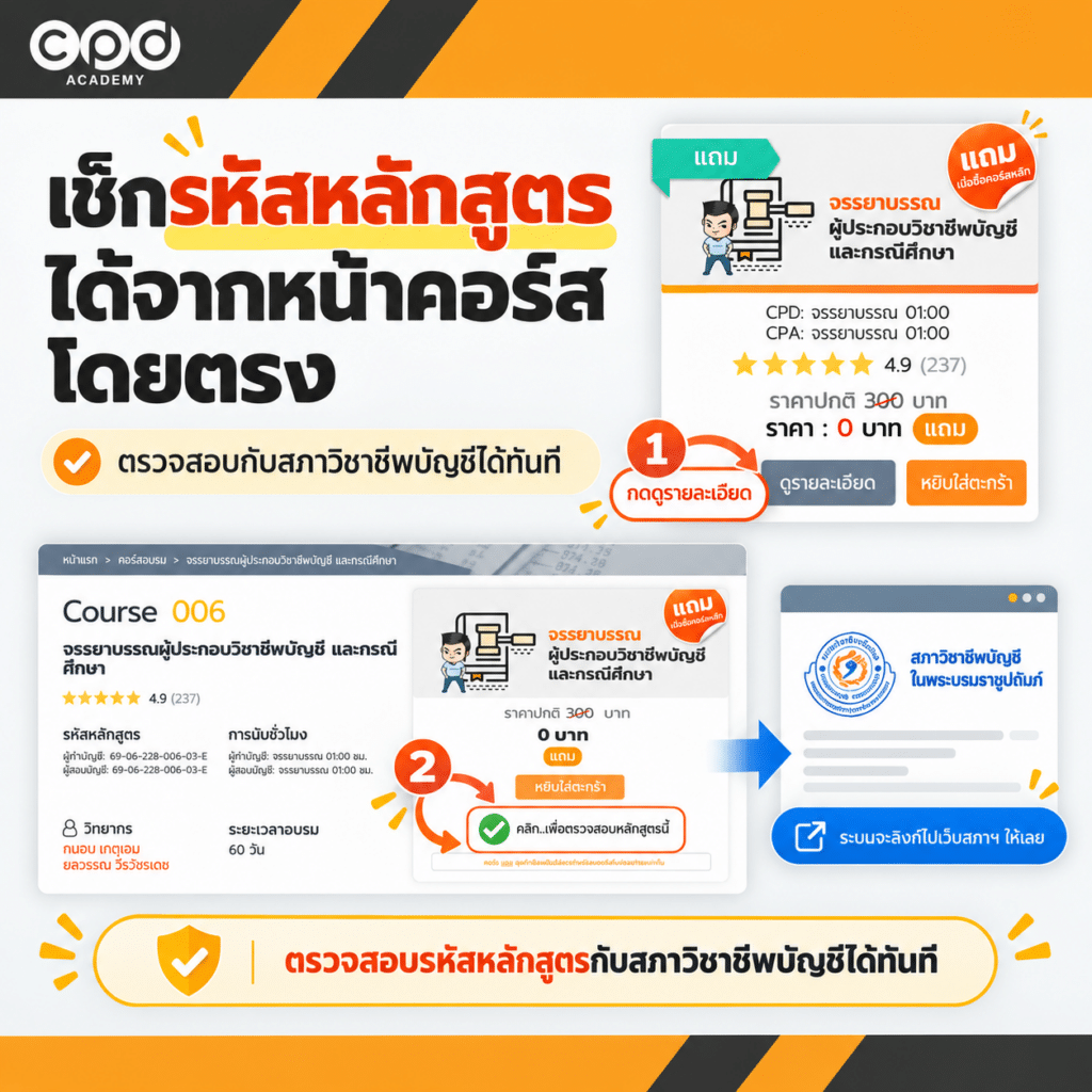 วิธีตรวจสอบหลักสูตร CPD ว่าได้รับการรับรองหรือไม่ ก่อนสมัครอบรม 7 ChatGPT Image Sep 24 2026 01 16 50 PM - CPD Academy